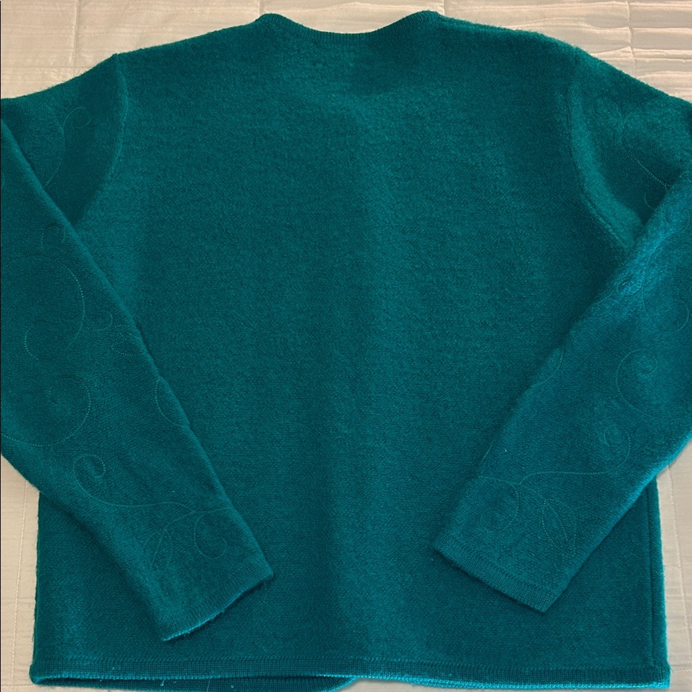 Pendleton Vintage Emerald Green Women's Cardigan Size Small 100% Virgin Wool - Picture 3 of 9